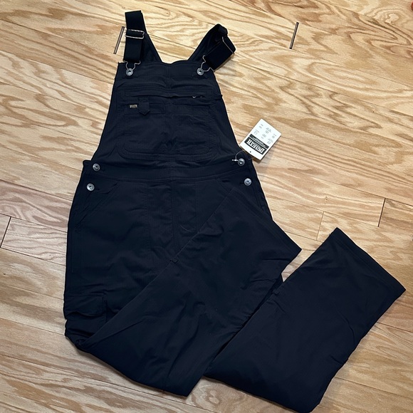 Women's Black Fleece Lined Overalls - Picture 1 of 3
